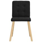 vidaXL Chaises à manger lot de 2 noir tissu