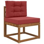 vidaXL Coussin de canapé d'extérieur 2 Pièces Bordeaux Polyester