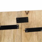 vidaXL Tête de lit 120 cm bois de manguier brut massif