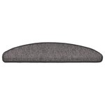 vidaXL Tapis d'escalier 15 pièces 65 x 21 x 4 cm Beige et gris Demi-rond Grand