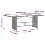 vidaXL Ensemble de bistro de jardin 9 Pièces coussins beige poly rotin