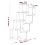 vidaXL Étagère murale en forme de cube vieux bois 90x15x119 5 cm