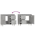 vidaXL Armoire de salle de bain gris béton 65x33x60 cm