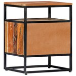 vidaXL Table de chevet 40 x 30 x 50 cm Bois de récupération et acier