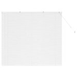 vidaXL Store de Fenêtre avec des rideaux Blanc Aluminium