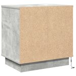vidaXL Tables de chevet avec LED 2 pièces gris béton 50x34 5x50 cm