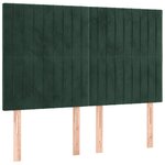 vidaXL Cadre de lit sans matelas vert foncé 140x190 cm velours