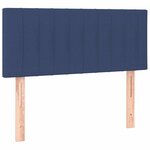 vidaXL Sommier à lattes de lit avec matelas bleu 120x190 cm tissu