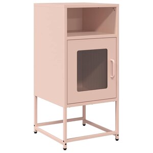 vidaXL Table de chevet rose 36x39x78 cm acier laminé à froid