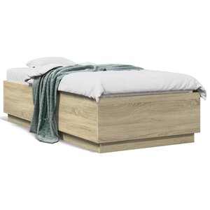 vidaXL Cadre de lit sans matelas chêne sonoma 75x190 cm
