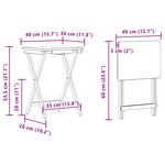 vidaXL Table de cuisine Naturel 40 x 30 x 53 5 cm Bambou
