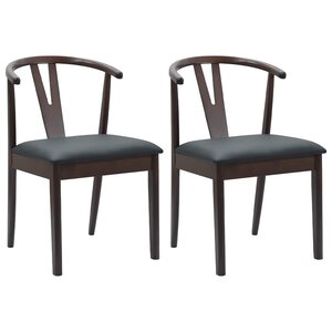 vidaXL Chaise de salle à manger 2 Pièces Marron clair et noir