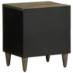 vidaXL Tables chevet 2 Pièces gris clair 40x33x46 cm bois manguier solide