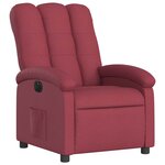 vidaXL Fauteuil inclinable électrique Rouge bordeaux Tissu