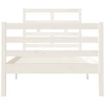 vidaXL Cadre de lit sans matelas blanc 90x190 cm bois massif