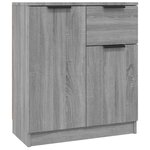 vidaXL Buffets 2 Pièces Sonoma gris 60x30x70 cm Bois d'ingénierie
