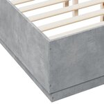 vidaXL Cadre de lit gris béton 135x190 cm bois d'ingénierie