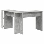 vidaXL Bureau d'angle Gris béton 140 x 113 5 x 75 cm Bois d'ingénierie