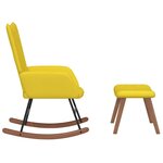 vidaXL Chaise à bascule avec repose-pied Jaune moutarde Velours