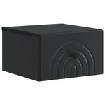 vidaXL Cabinet de chevet mural avec tiroir Noir 33 x 34 5 x 20 cm
