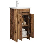 vidaXL Meuble de salle de bain avec évier Bois ancien