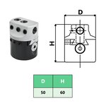vidaXL Tête d'alésage 50 mm et tige de perçage MT2 de fraisage à tour