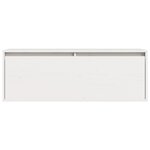 vidaXL Armoire murale Blanc 100x30x35 cm Bois de pin massif