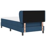 Lit à ressort avec matelas vidaXL Bleu 100x200 cm Tissu