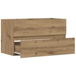 vidaXL Armoire d'évier chêne artisanal 90x38 5x45 cm bois d'ingénierie