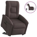 vidaXL Fauteuil inclinable électrique marron foncé tissu