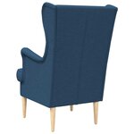 vidaXL Fauteuil Bleu Tissu