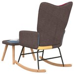 vidaXL Chaise à bascule avec tabouret Patchwork Tissu