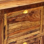 vidaXL Armoire à chaussures 140 x 35  x 90 cm Bois massif de Sesham