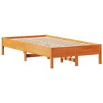 vidaXL Cadre de lit sans matelas cire marron 90x190 cm bois pin massif