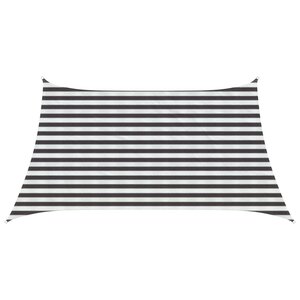 vidaXL Voile d'ombre 3 / 4 x 2 m HDPE Rectangulaire Anthracite et blanc