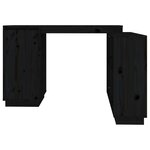 vidaXL Bureau Noir 110x50x75 cm Bois massif de pin