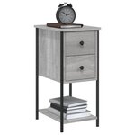 vidaXL Tables de chevet 2 Pièces sonoma gris 32x42x70cm bois d'ingénierie