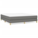 vidaXL Cadre de lit gris foncé 160x200 cm tissu