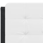 vidaXL Coussin de tête de lit blanc et noir 140 cm similicuir
