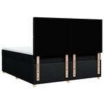 vidaXL Sommier à lattes de lit avec matelas Noir 180x200 cm Tissu