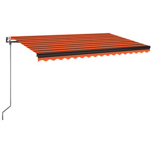 vidaXL Auvent rétractable automatique 450x350 cm Orange et marron
