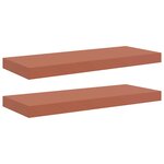 vidaXL Étagère Murale 2 Pièces Rouge 60 x 23 x 4 cm Bois d'ingénierie
