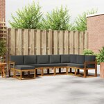 vidaXL Ensemble de canapés d'extérieur 8 Pièces Naturel et Anthracite