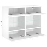 vidaXL Meuble TV mural avec lumières LED blanc 78 5x30x60 5 cm