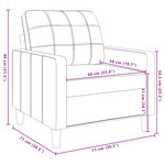 vidaXL Fauteuil Bleu 60 cm Velours
