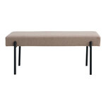 Banc marron avec pieds noirs 100 x 36 x 42 5 cm