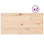 vidaXL Dessus de table 2 Pièces 90x45x1 7cm rectangulaire bois pin massif