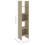 vidaXL Bibliothèque Chêne sonoma 40x35x180 cm Bois d’ingénierie
