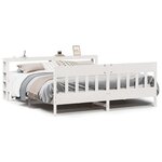vidaXL Cadre de lit sans matelas blanc 180x200 cm bois massif de pin