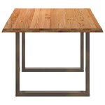 vidaXL Table à manger marron clair bois de chêne massif rectangulaire